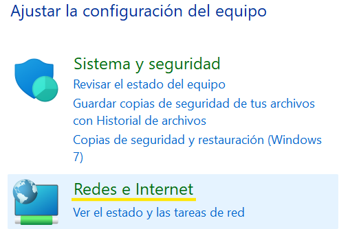 Centro de redes y recursos compartidos