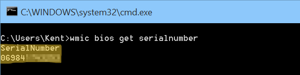 Ejemplo del resultado para CMD
